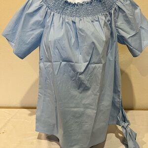 Michael Kors Light Blue off the shoulder Blouse